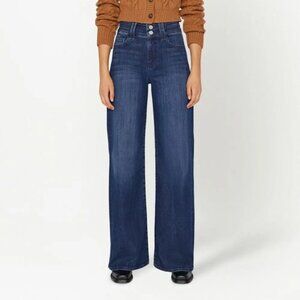 Frame High Rise Wide Leg Denim Jeans Naples Blue TBWL291 Stretch Womens 28 EUC